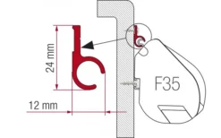 Fiamma F45 Kit High Roof Adapter Westfalia