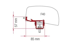 Fiamma Adapter-Kit F40 Van Nissan NV350