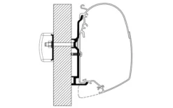 Thule Markisenadapter Bürstner 2017 Wandmontage