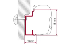 Fiamma Markisenadapter Eura Mobil Karmann Wandmontage