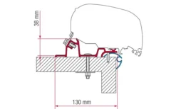 Fiamma Markisenadapter Kit Caravan Standard Dachmontage
