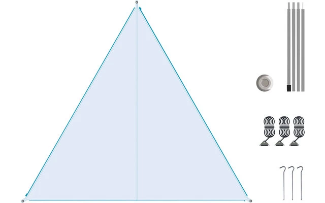 Bent Canvas Plain Set Tarp Sepia Blue / Zipper Light Blue 2 Bent Canvas Plain Set Tarp Sepia Blue / Zipper Light Blue – Bild 2