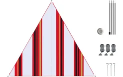 Bent Canvas Allover Set Tarp Caribbean Stripe Hawaii / Zipper Light Blue -Fiama Camping Geschaft 251479 2376740