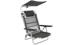 Bo-Camp Sonnenschirm Für Stuhl Grau