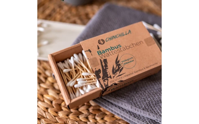 Chinchilla Wattestäbchen Aus Bambus Plastikfrei 200 Stück 4 Chinchilla Wattestäbchen Aus Bambus Plastikfrei 200 Stück – Bild 4