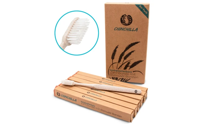 Chinchilla Zahnbürste Biologisch Abbaubar 1 Stück 7 Chinchilla Zahnbürste Biologisch Abbaubar 1 Stück – Bild 7