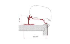 Fiamma Adapter Caravan Roof 400 CM Passend Für F80 F65
