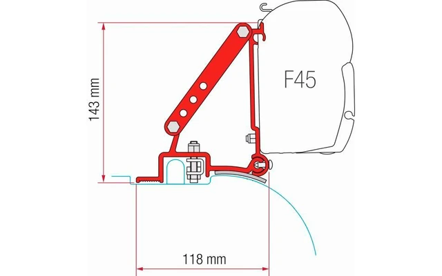 Fiamma Markisenhalterung-Kit Ducato/Jumper/Boxer High Roof ≥ 2006 1 Fiamma Markisenhalterung-Kit Ducato/Jumper/Boxer High Roof ≥ 2006