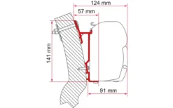 Fiamma Wingamm Oasi Markisenadapter Für Fiamma F45 230 Cm -Fiama Camping Geschaft 661035 4521120