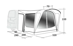 Outwell Parkville 200SA Flex Busvorzelt + ONS Leuchtelement-Set Bundle -Fiama Camping Geschaft 736961 4959131